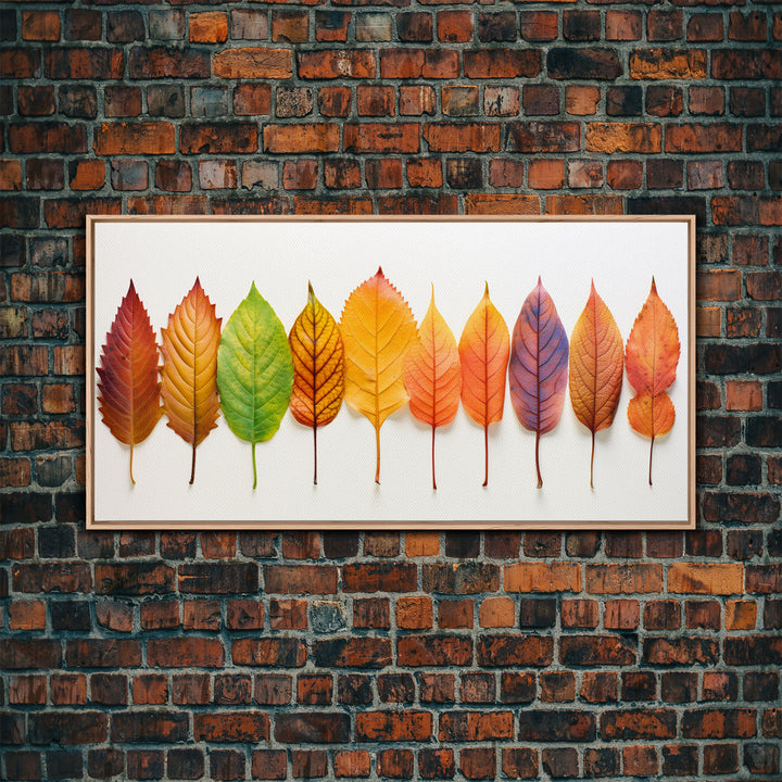 Fall Leaves Photography Study, Framed Canvas Print, Fall Decor, Autumn Decor, Fall Centerpiece, Seasonal Art, Fall Centerpiece