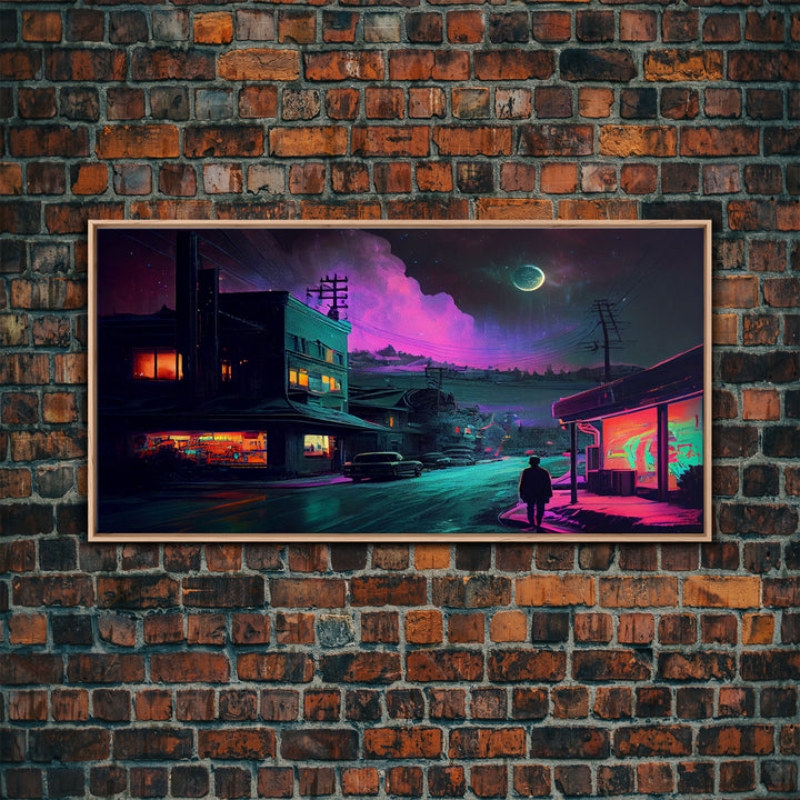 Scifi Art, Framed Canvas Print, Night Of The Comet