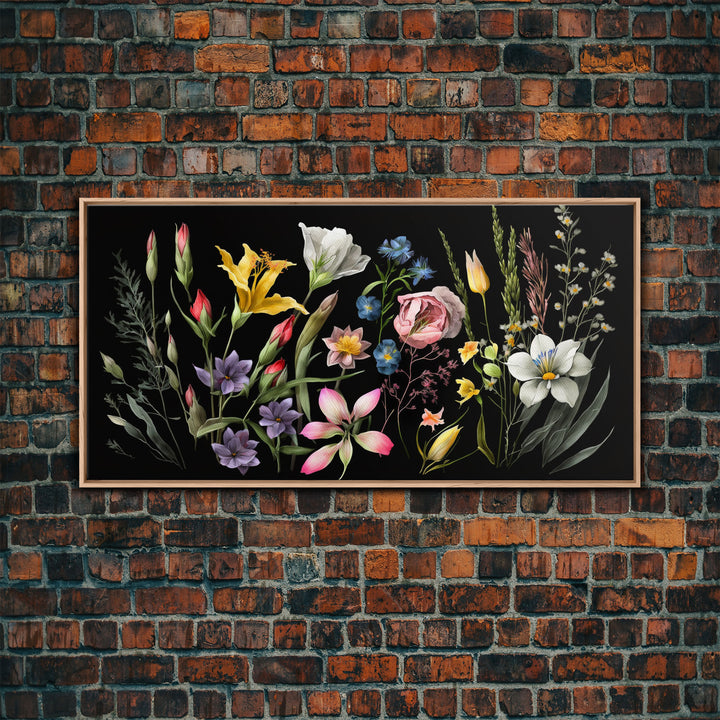 Meadow Canvas Print Painting Floral Original Art Flowers Wall Art Impasto Art 24x36 Wall Art