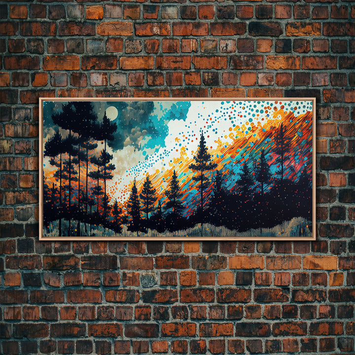 Crystal Pine Tree Art, Framed Canvas Print, Pine Tree Canvas, Pine Tree Artwork, Pine Tree Canvas Art