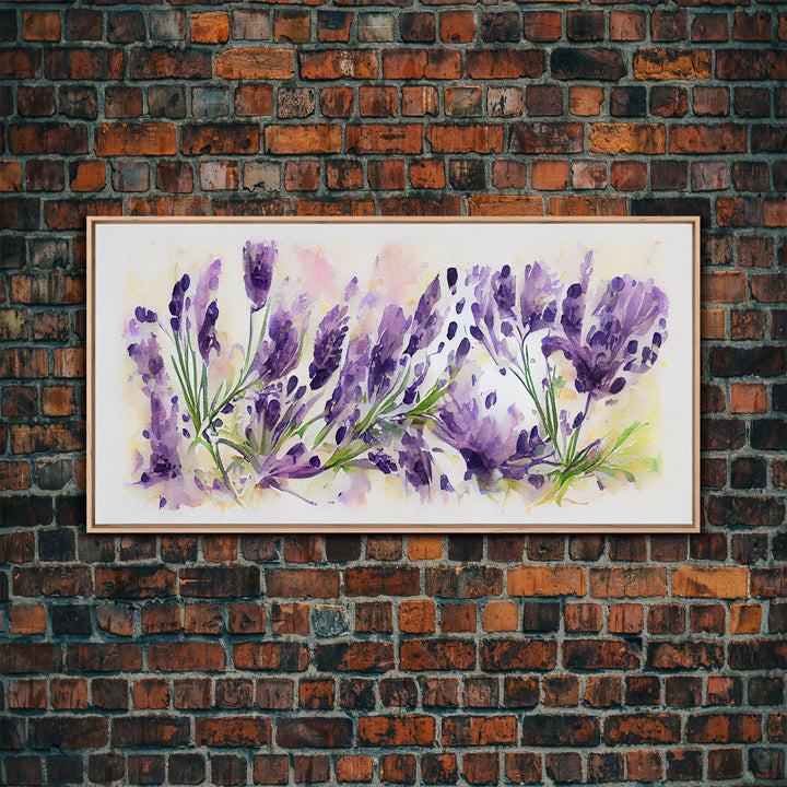 Floral wall art, Wild Lavender wall art, canvas print, watercolor painting of lavender flowers, Botanical art, farmhouse decor, Rustic art