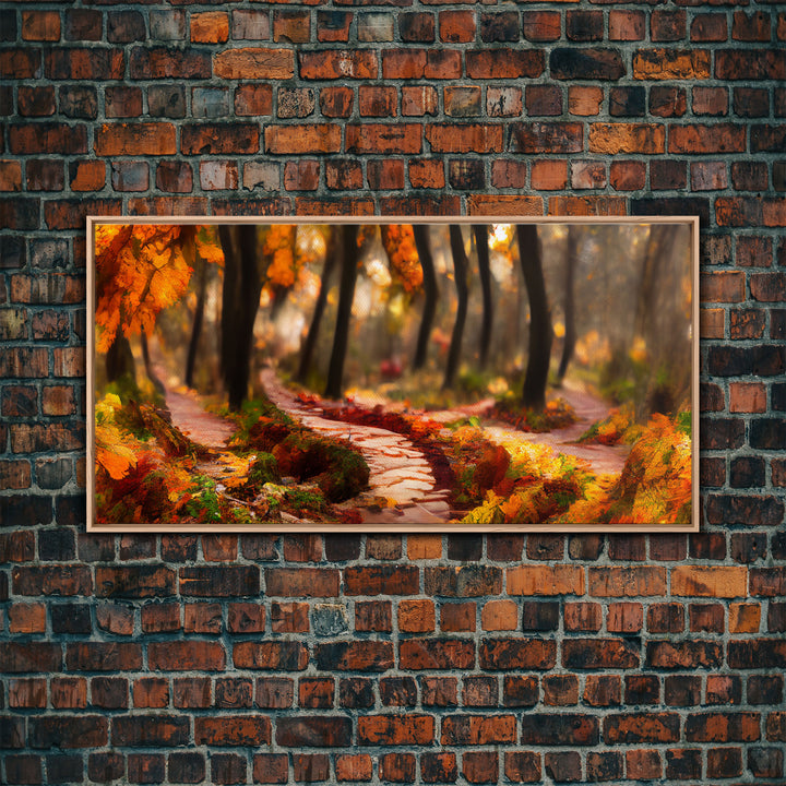 Nature Trail, Hiking Trail Wall Art Canvas Print, unique wall art for living room, bedroom, above bed