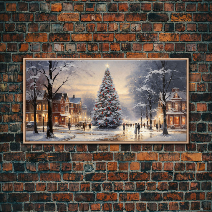 The Christmas Winter Wonderland Framed Canvas Print - Christmas Decoration - Christmas Art - Christmas Living Room Decor Christmas Wall Art