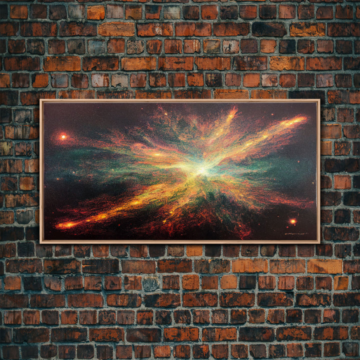 Explosion of Stars, Scifi Art, Galaxy Universe Print, Ready To Hang Canvas Print, Framed Canvas Wall Art, Living Room Wall Decor