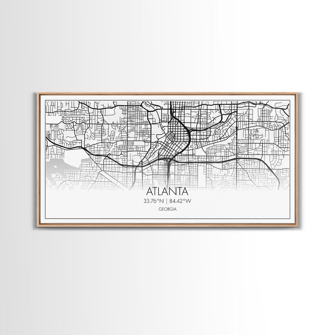 Atlanta Street Map, Georgia Map, Map Print, Modern Art, Wall Art, Canvas Print, Housewarming Gift, Above Bed Prints, Wall Prints