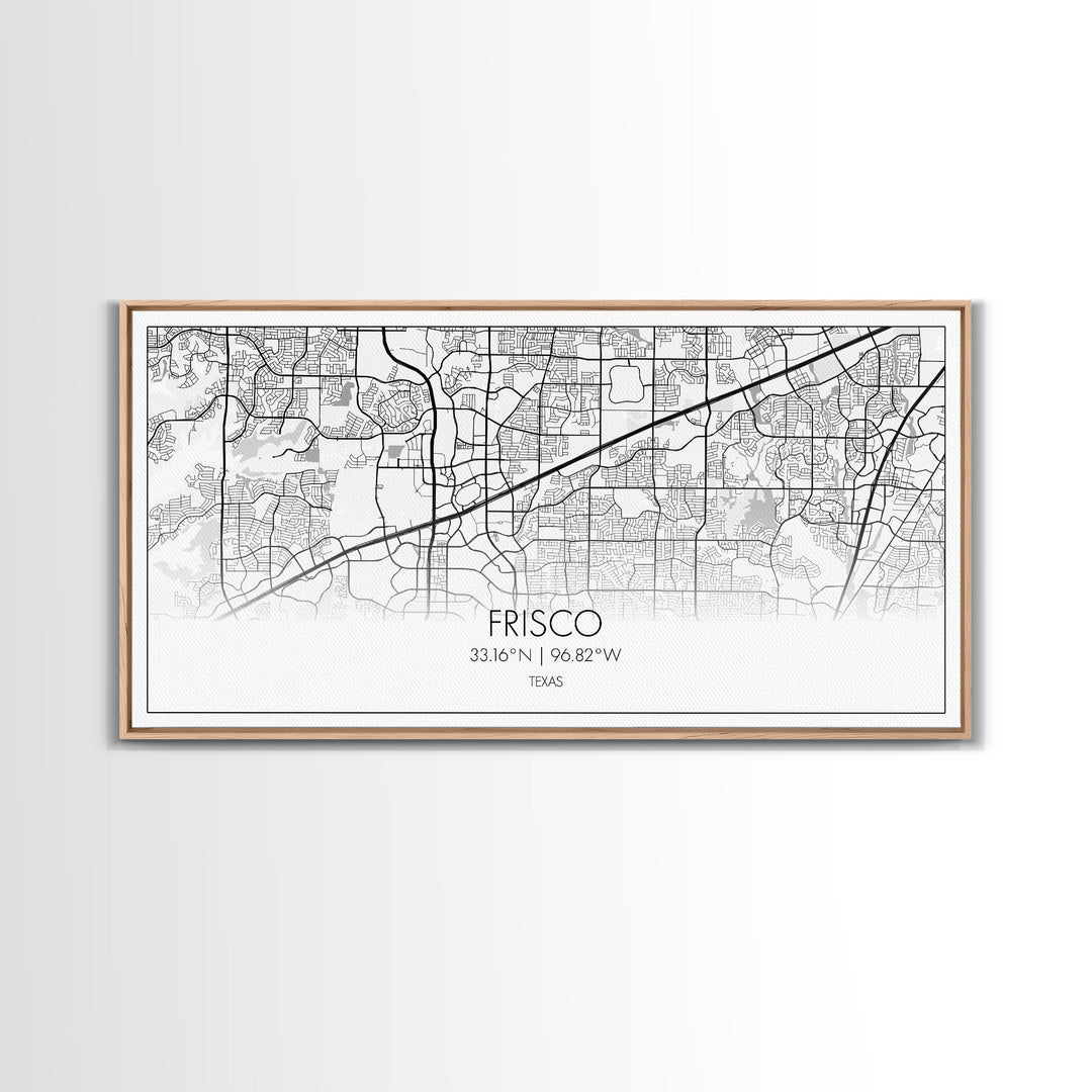 Frisco City Map, Texas Map, Map Art, Minimalist Art, Wall Art, Canvas Art, Black And White Art, College Student Gift, Man Cave Décor, Prints