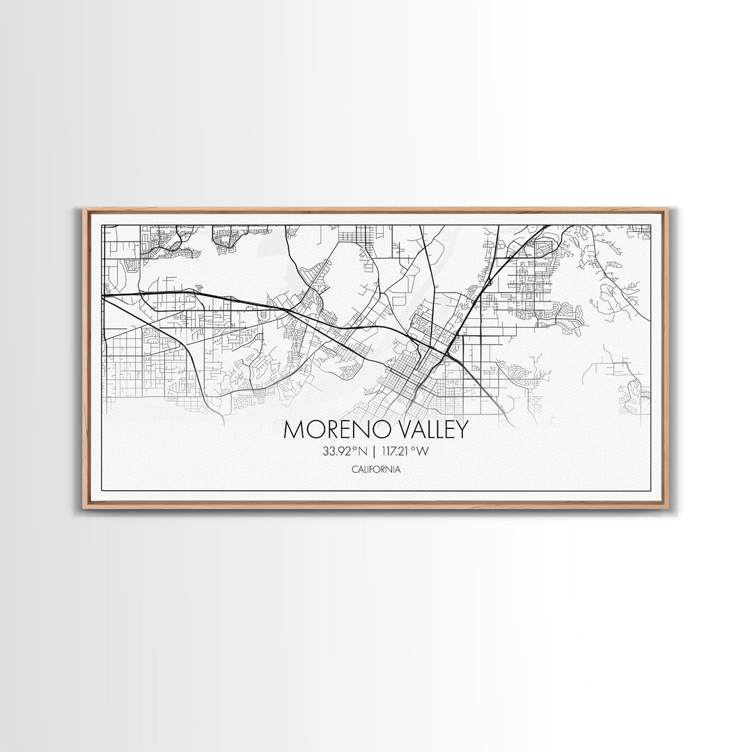 Moreno Valley City Map, California Map, Map Art, Minimalist Wall Art, Wall Art, Canvas Art, Horizontal Print, PHD Graduation Gift, Office