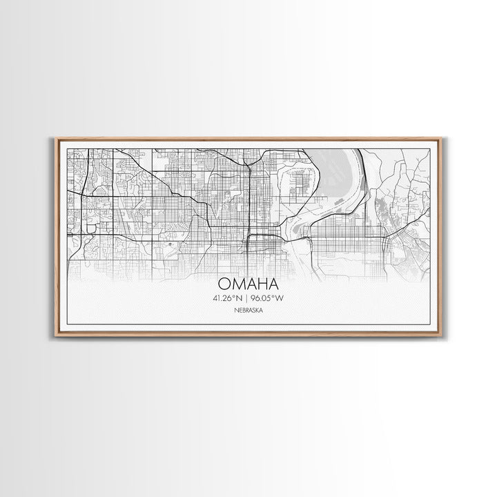 Omaha City Map, Nebraska Art, Map Print, Minimalist Wall Art, Wall Art, Canvas Art, Realtor Thank You, Wall Hanging, Farmhouse Décor