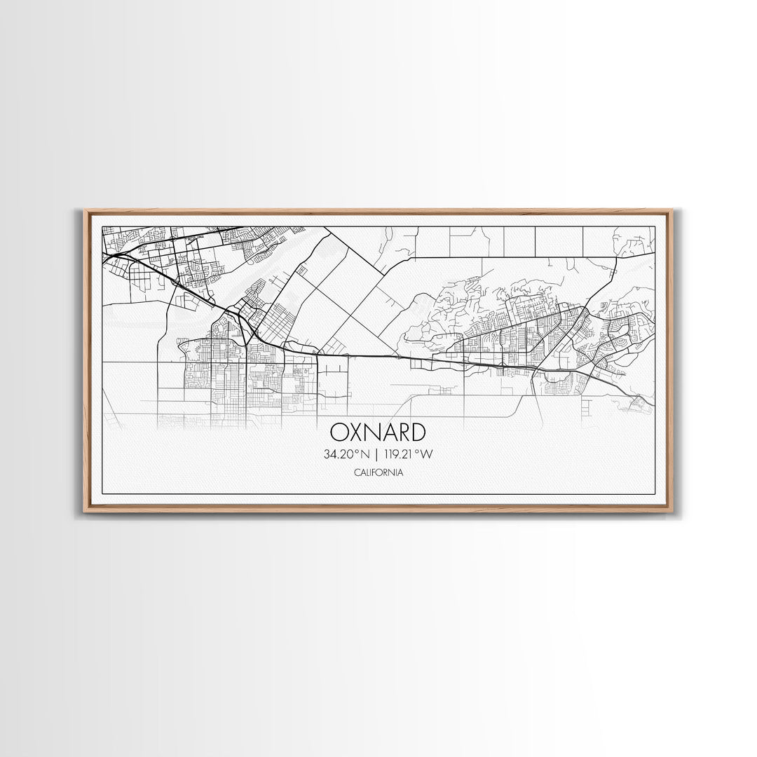 Oxnard City Map, California Art, Map Print, Minimalist Wall Art, Wall Art, Canvas Art, Long Wall Art, Teen Room Wall Art, Mom Birthday Gift