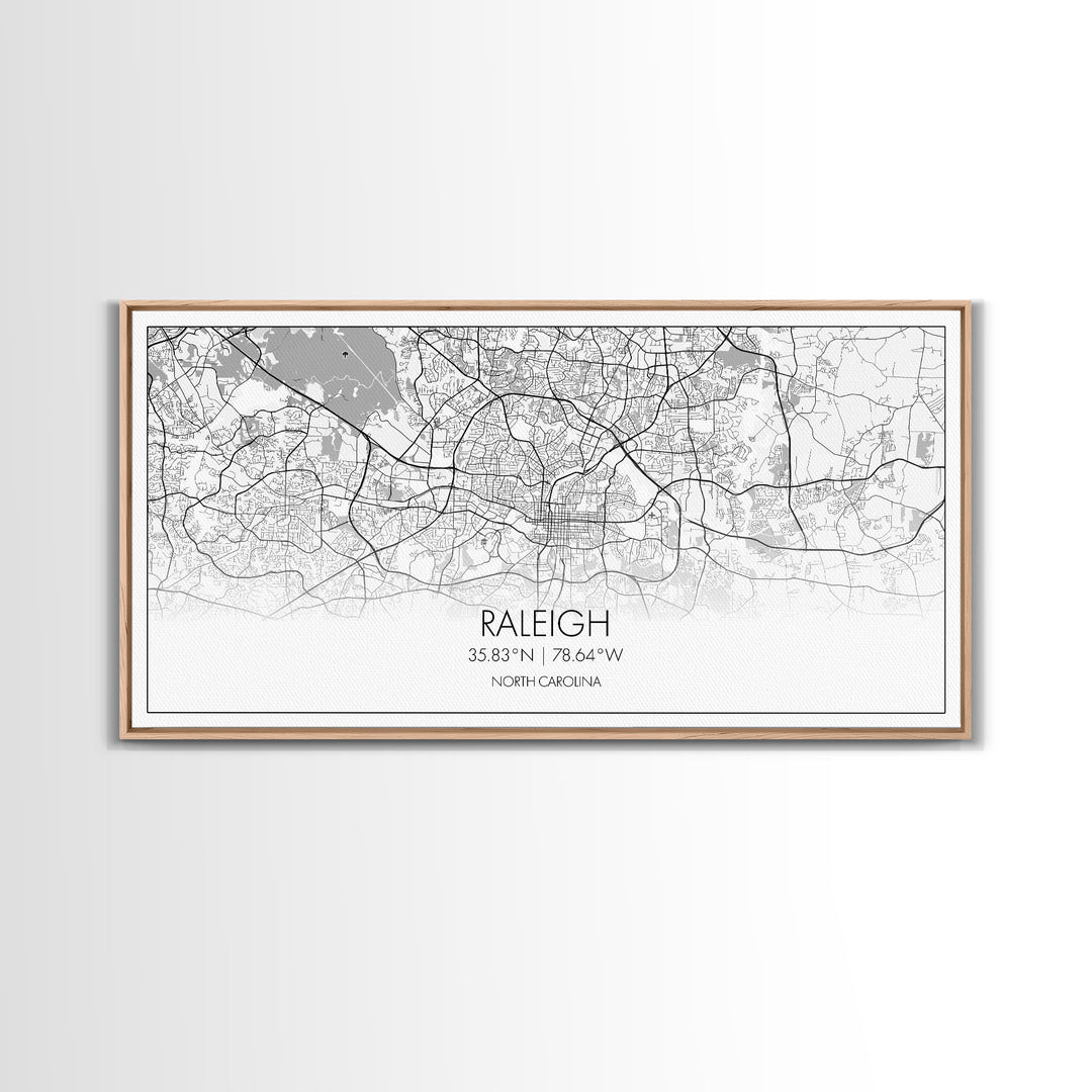 Raleigh City Map, North Carolina Art, Map Print, Minimalist Wall Art, Wall Art, Canvas Art, Gift For Couple, Man Cave Wall Art, Rustic Art