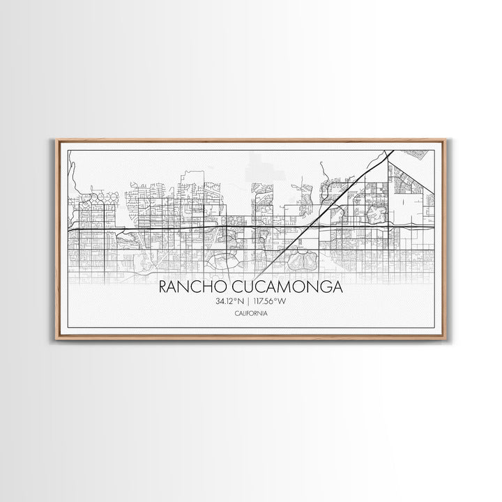 Rancho Cucamonga City Map, California Art, Map Print, Minimalist Wall Art, Wall Art, Canvas Art, Wall Hanging, Wedding Gift, Family Wall Art