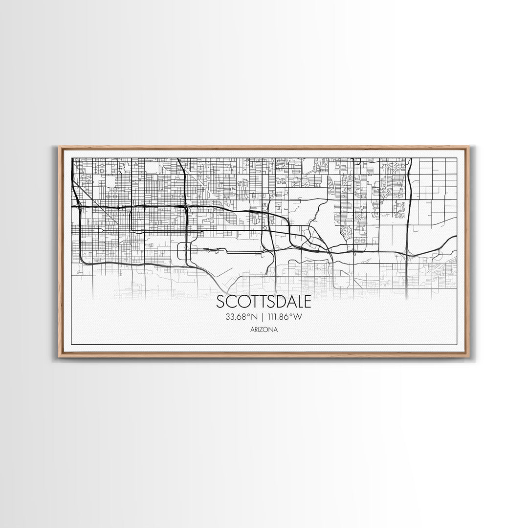 Scottsdale City Map, Arizona Art, Map Print, Modern Wall Art, Wall Art, Canvas Art, Teen Boy Wall Art, RV Décor, Realtor Thank You, Room Art