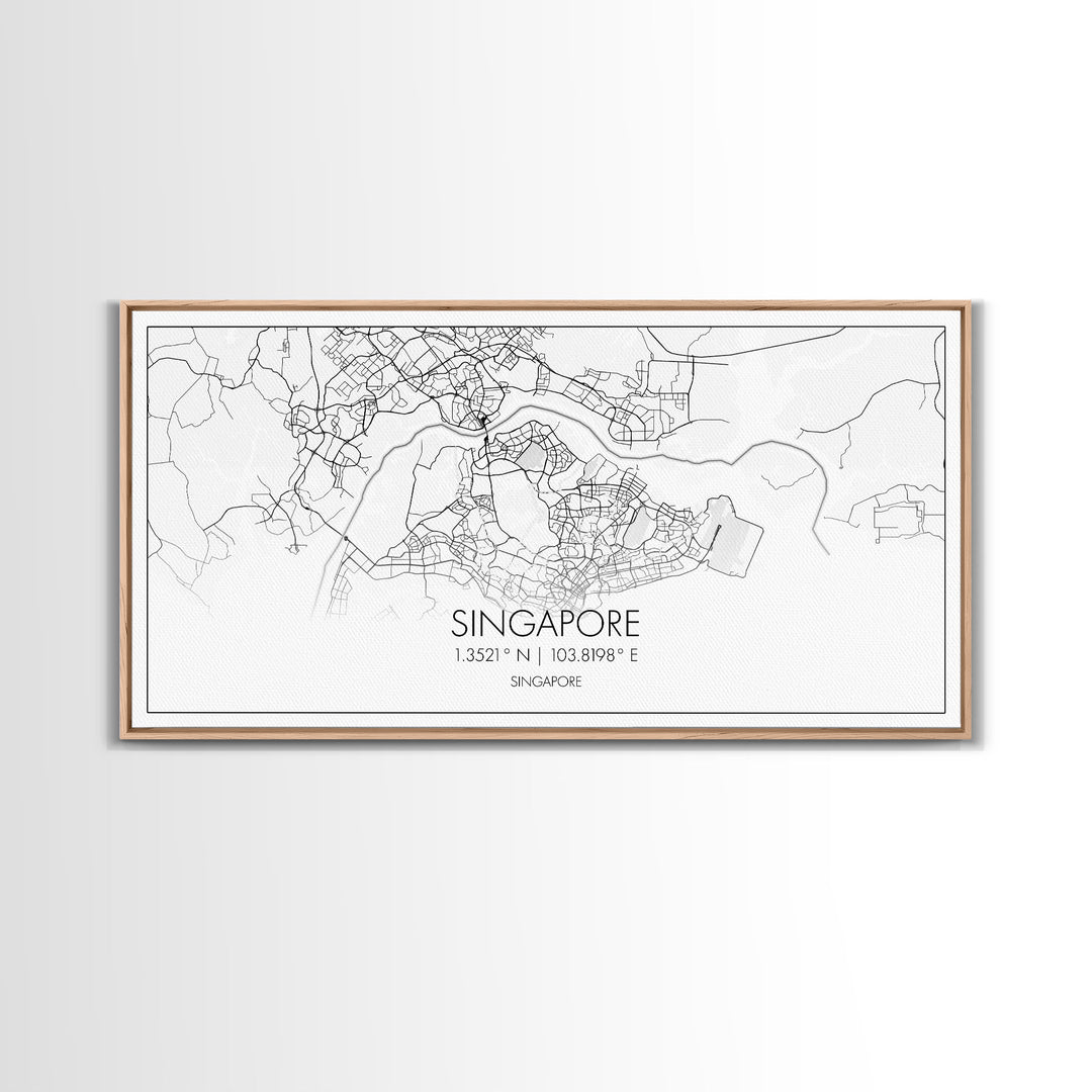 Singapore City Map, Singapore Art, Map Print, Modern Wall Art, Wall Art, Canvas Art, Asian Wall Art, Home Décor Prints, Over Bed Wall Décor