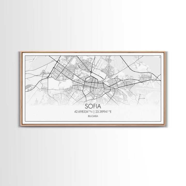 Sofia City Map, Bulgaria Art, Map Print, Modern Wall Art, Wall Art, Canvas Art, European Wall Art, First Home Gift, Boys Bedroom Décor