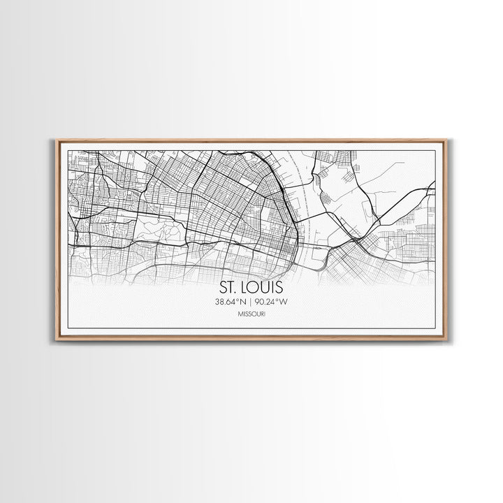 St Louis City Map, Missouri Art, Map Print, Modern Wall Art, Wall Art, Canvas Art, Home Décor Prints, Above Bed Art, Congratulations Gift