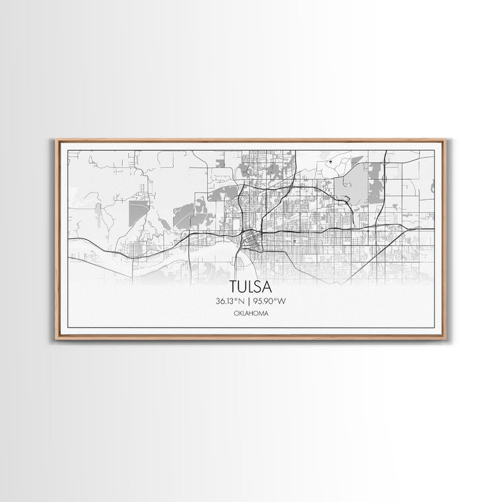 Tulsa City Map, Oklahoma Art, Map Print, Modern Wall Art, Wall Art, Canvas Art, Modern Office Art, Gift For Realtor, Home Décor Prints