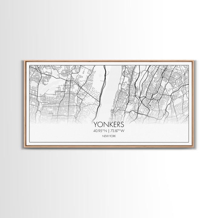 Yonker City Map, New York Art, Map Print, Modern Wall Art, Wall Art, Canvas Art, Landscape Art Print, Hostess Gift, Bookshelf Décor, Prints