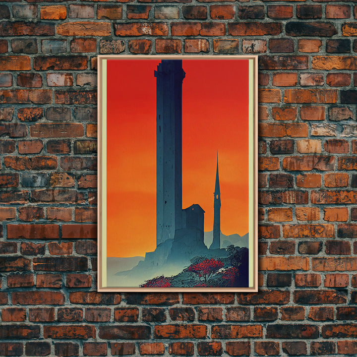 The Dark Tower, Fantasy RPG Concept Art, Wall art, framed canvas print, framed painting