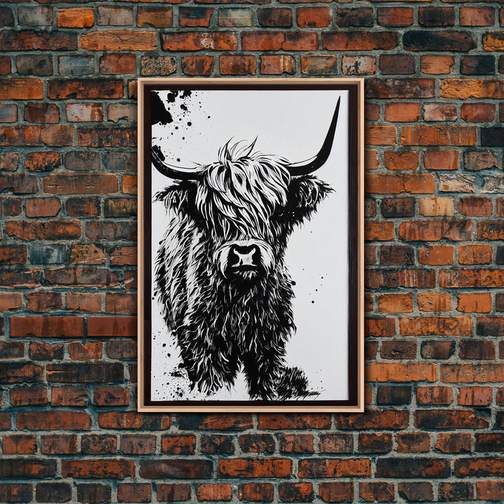 Scotland Cattle, Highland Cow art, farmhouse decor, fine art paper print, poster art, Rustic primitive decor