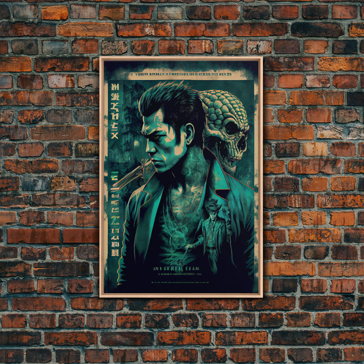 Yakuza vs Aliens, fake movie poster, fictional movie poster, fine art poster print