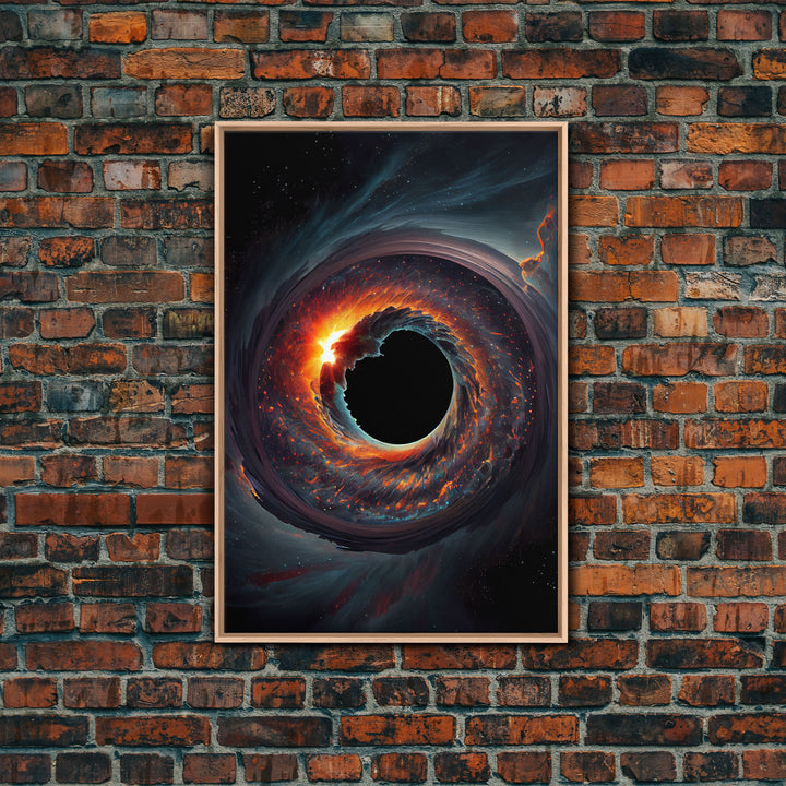 Eye Of the Storm, Galaxy art, framed canvas print, unique space decor