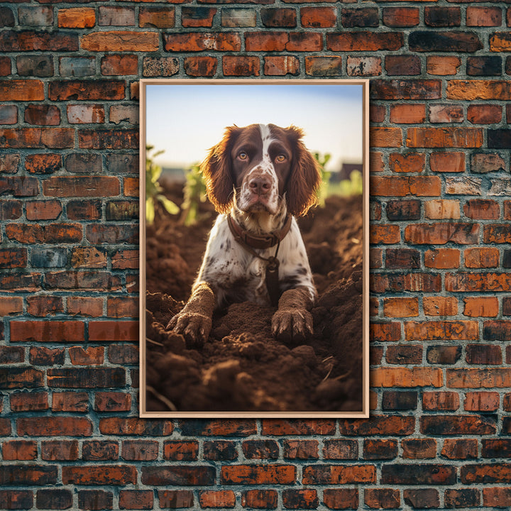 English Springer Spaniel Dog Wall Print, Farmhouse Wall Art, Wall Art, Framed Wall Art, Framed Canvas, Wall Print, Framed Wall Canvas