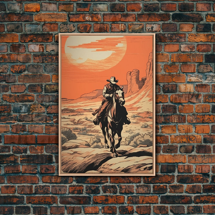 Lonely Cowboy Canvas Print