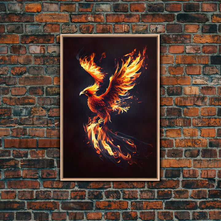 Canvas Print Of "The Phoenix" - Rebirth Art - Framed Canvas Art - Framed Wall Art