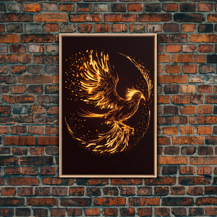 Phoenix Print on Canvas, Made From Original Artwork