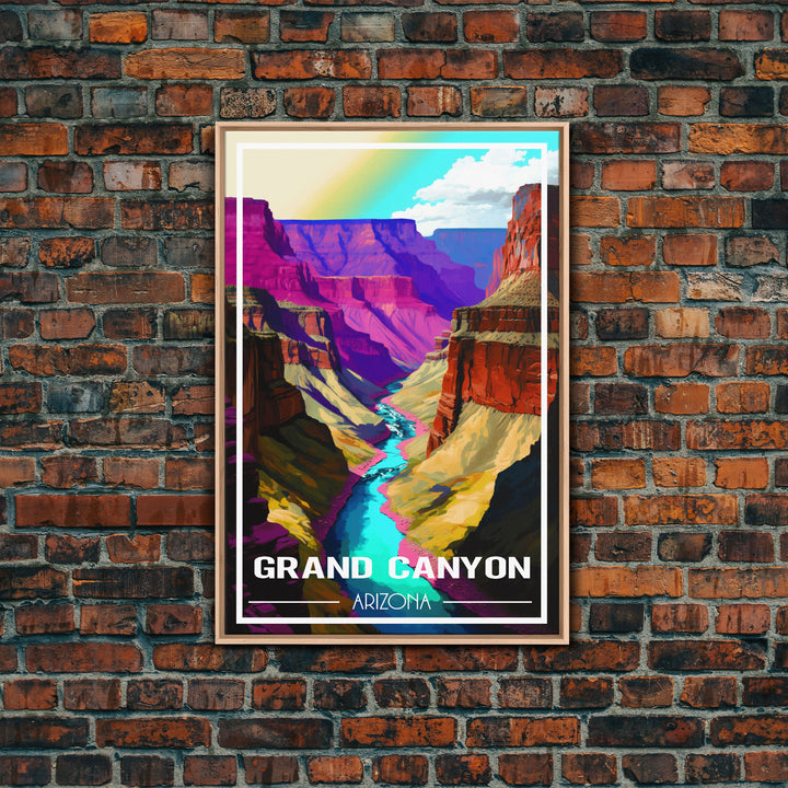 Grand Canyon Poster, America Wall Art, Arizona Wall Print, Travel Wall Print, Travel Poster, Travel Wall Art, Canvas Wall Print