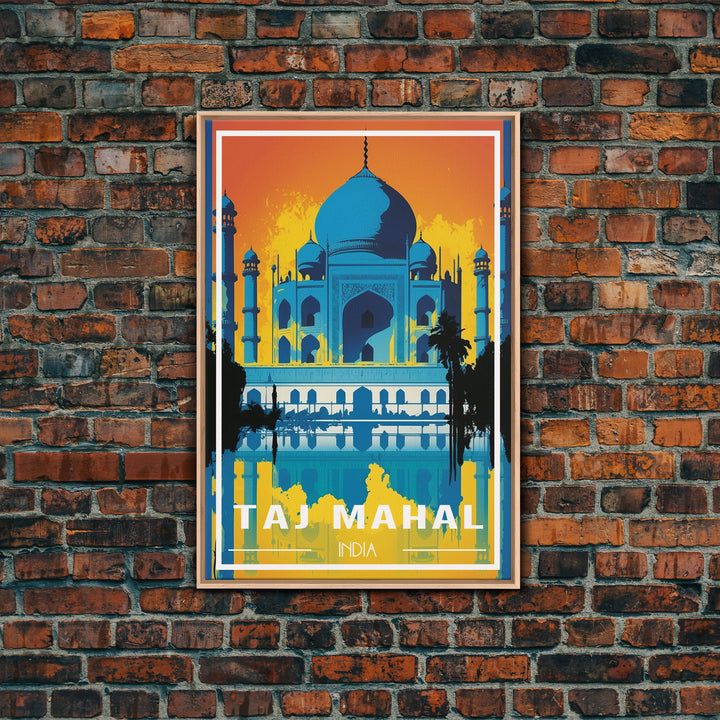 Taj Mahal Wall Art, India Poster, India Wall Print, Yamuna River, Travel Wall Print, Travel Poster, Travel Wall Art, Canvas Wall Print