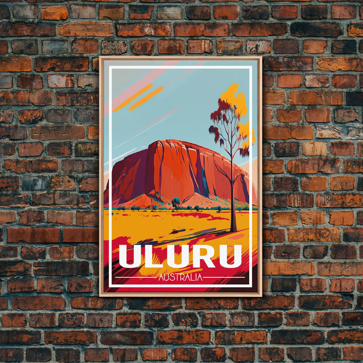 Uluru Wall Art, Red Centre, Australia Poster, Australia Wall Print, Travel Wall Print, Travel Poster, Travel Wall Art, Canvas Wall Print