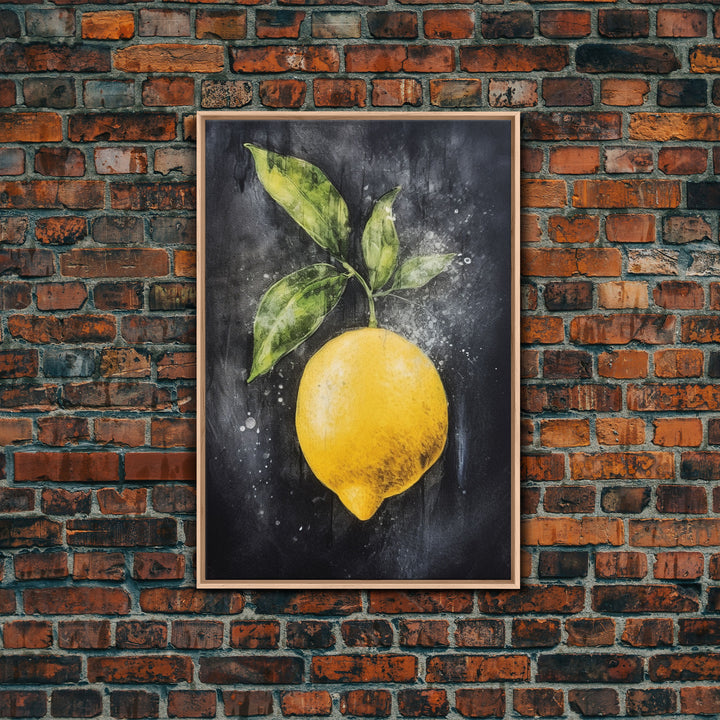 LEMON Art Canvas Print - Unframed Oil Print - Print Still Life Original - Small Still Life Painting Print-  Lemon Art Print - Fruit Art