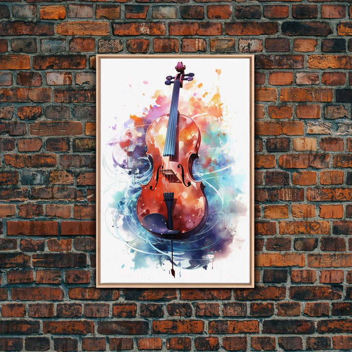 Galaxy Cello Gift, Banjo Wall Art Canvas Print, Stringed Instruments, Cello Art, Banjo Poster Print, Cello Gifts, Musical Art