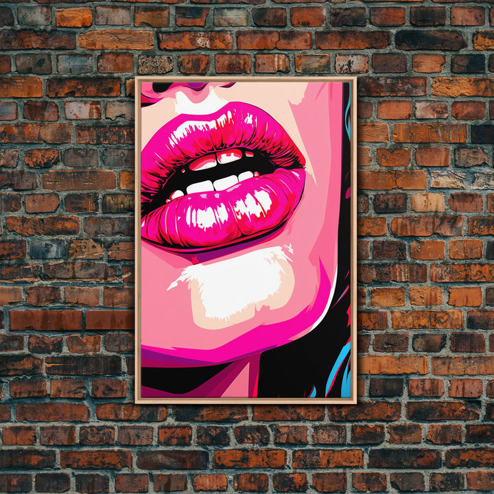 Pop Art Canvas, Girly Wall Art, Make Up Wall Art, Comic Pop Art, Canvas Print, Wall Art, Vertical Print, Modern Pop Art, Teen Girl Room Art