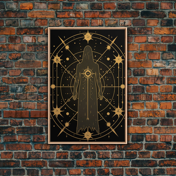 Tarot Card Art, Tarot Decor, Mystical Wall Art, Celestial Wall Art, Canvas Print, Wall Art, Vertical Print, Witchy Wall Art, Gothic Art