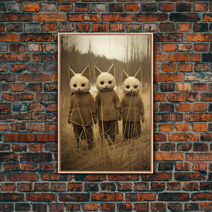 The Bunny Boys, Spooky Halloween Art, Scary Wall Decor, Spooky / Creepy Halloween Decor, Cursed / Haunted Art