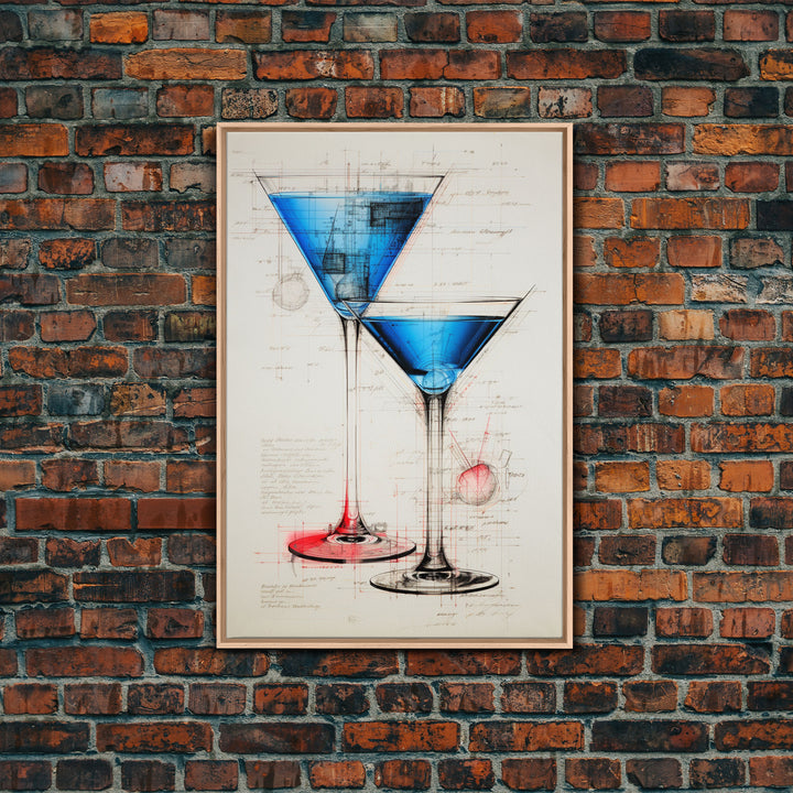 Cocktail Wall Art, Bar Cart Art, Alcohol Wall Art, Canvas Print, Wall Art, Vertical Art, Kitchen Wall Art, Best Friend Gifts, House Wall Art