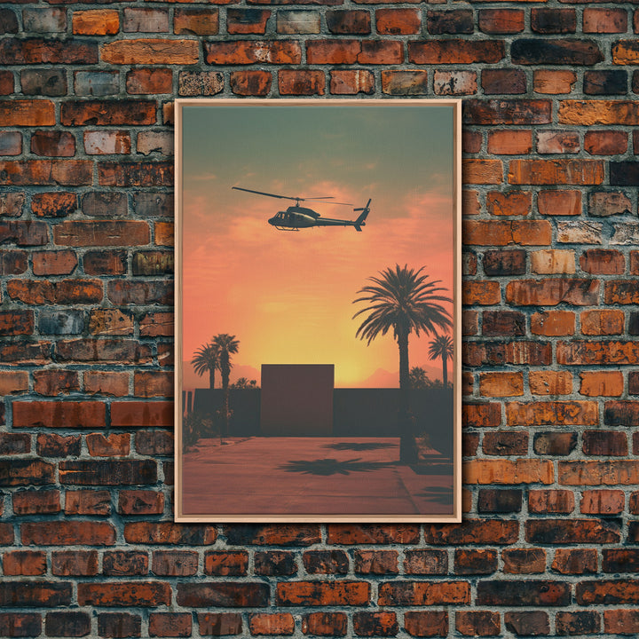 Helicopter, Chopper, Aviation Art, Helicopter Gifts, Canvas Print, Wall Hanging, Portrait Art, Dorm Room Art, Teen Boy Wall Art, Client Gift