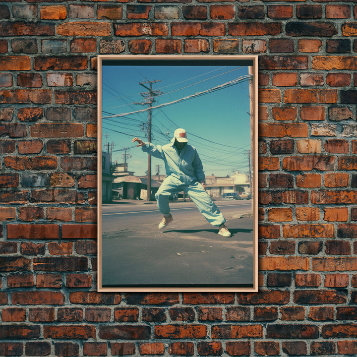 Street Dancer, Hip Hop Art, Urban Wall Art, Canvas Print, Wall Hanging, Portrait Art, Boys Bedroom Decor, College Dorm Decor, Modern Prints