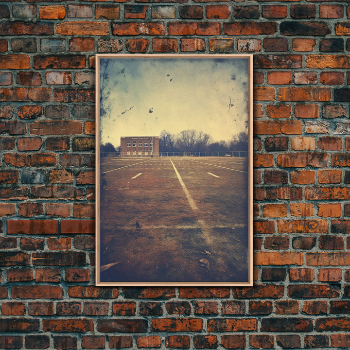 Football Field, Football Wall Art, Sports Wall Art, Canvas Print, Wall Hanging, Portrait Art, Man Cave Art, Teacher Gift, Apartment Wall Art