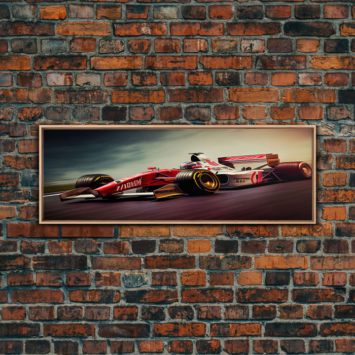 Formula 1 wall art print Motivation office wall decor Formula one car poster Modern living room home decor F1 Large framed canvas gifts