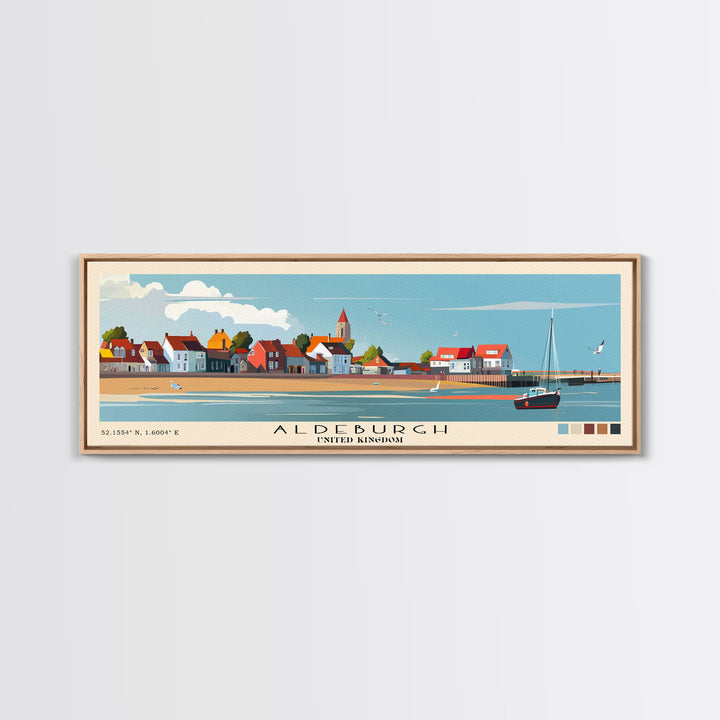 Aldeburgh, United Kingdom Panoramic Print, Vacation Gift, United Kingdom Wall Art, Vacation Wall Art, Vacatation Memories, Beach Decor, Beach Or Lakehouse Art