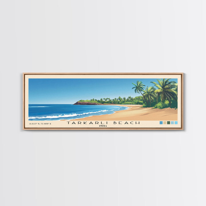 Tarkarli Beach, India Panoramic Print, Vacation Gift, India Wall Art, Vacation Wall Art, Vacatation Memories, Beach Decor, Beach Or Lakehouse Art