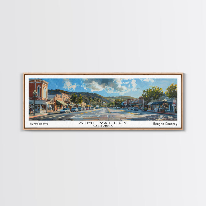 Simi Valley California Travel Poster, Framed Canvas Print, Wall Art, Home Decor, Travel Print, Office Art, Living Room Art, Gift Idea