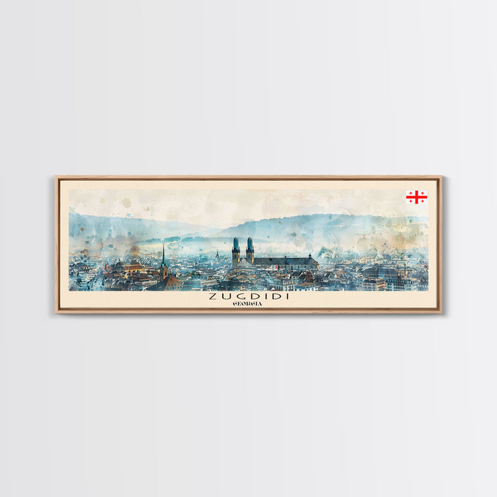 Zurich Switzerland Travel Art, City Art, Framed Canvas Print or Metal Wall Art, Europe Travel Poster, Panoramic Wall Art, Extra Wide Wall Art