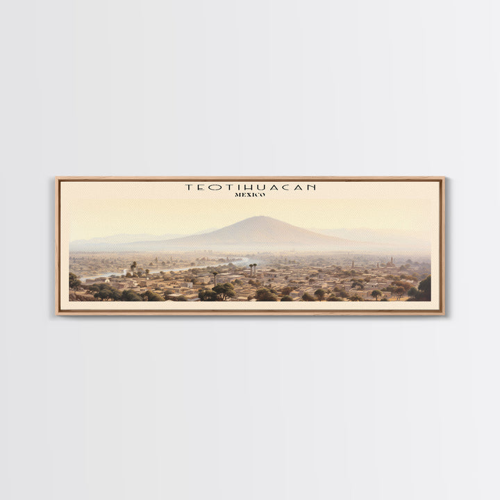 Teotihuacan COUNTRY | Framed Travel Poster Canvas Print | Trendy Wall Art | Watercolor Painting | Living Room Art | Unique Art