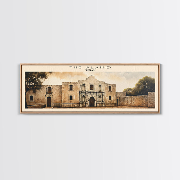 The Alamo Travel Print Wall Art, Travel Poster Print, Retro Style COUNTRY Home Decor, Wall Hanging, Travel Gift Idea, Unique Metal Art