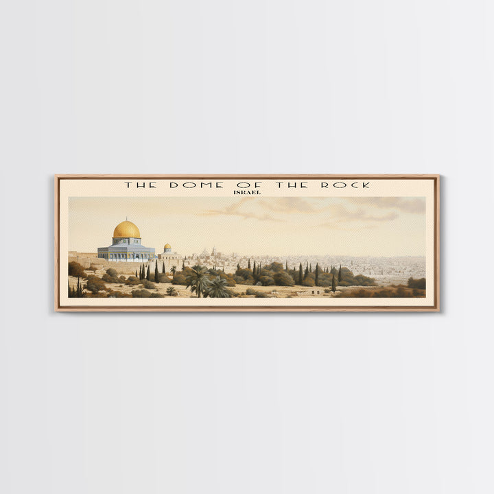 The Dome of the Rock COUNTRY | Framed Travel Poster Canvas Print | Trendy Wall Art | Watercolor Painting | Living Room Art | Unique Art