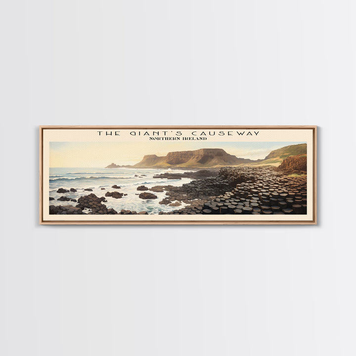 The Giant's Causeway Travel Poster Print, Framed Canvas Wall Art, Metal Wall Art, COUNTRY art, Gift For Him, Travel Wall Art, Travel Lover Gift